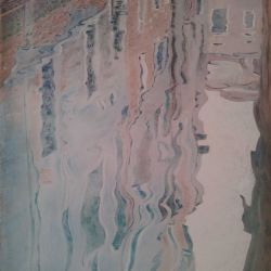 "REFLET" Venise huile 73 x 60 cm Martine Carraud