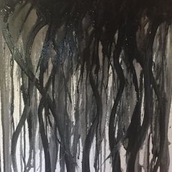 Dark Rain-Acrylics on 16x20 inch canvas-$100